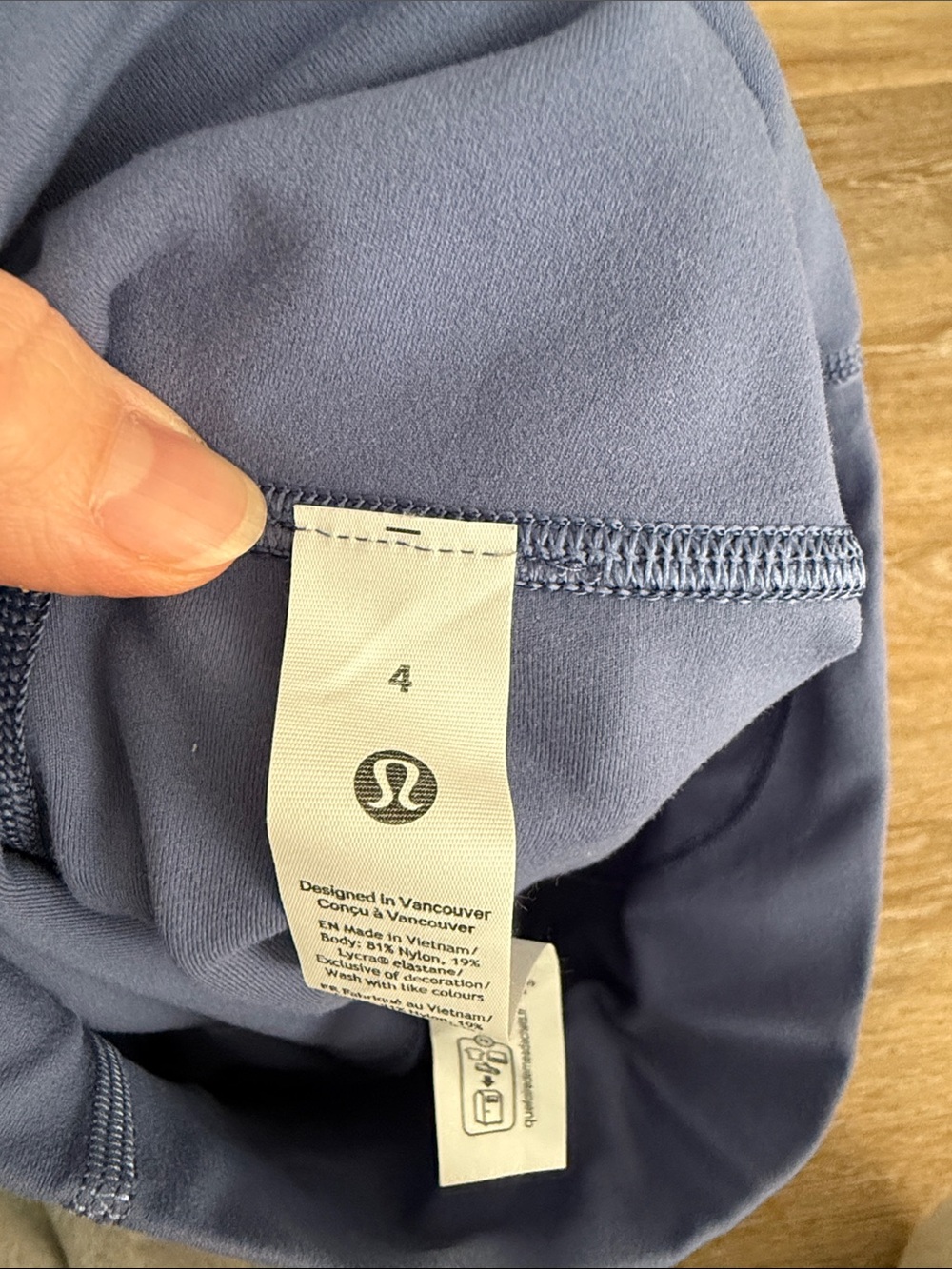 lululemon athletica High-Waist Align Shorts 2” inseam, size 4- Slate Blue - Picture 3 of 3